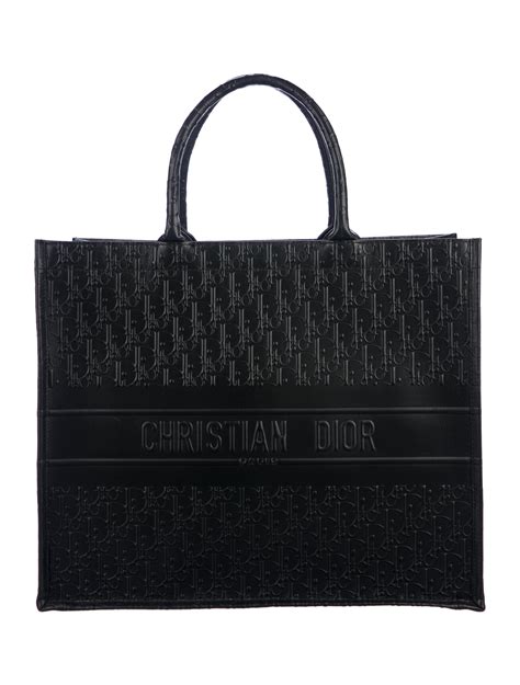 all black dior tote